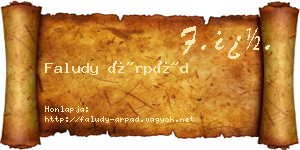 Faludy Árpád névjegykártya